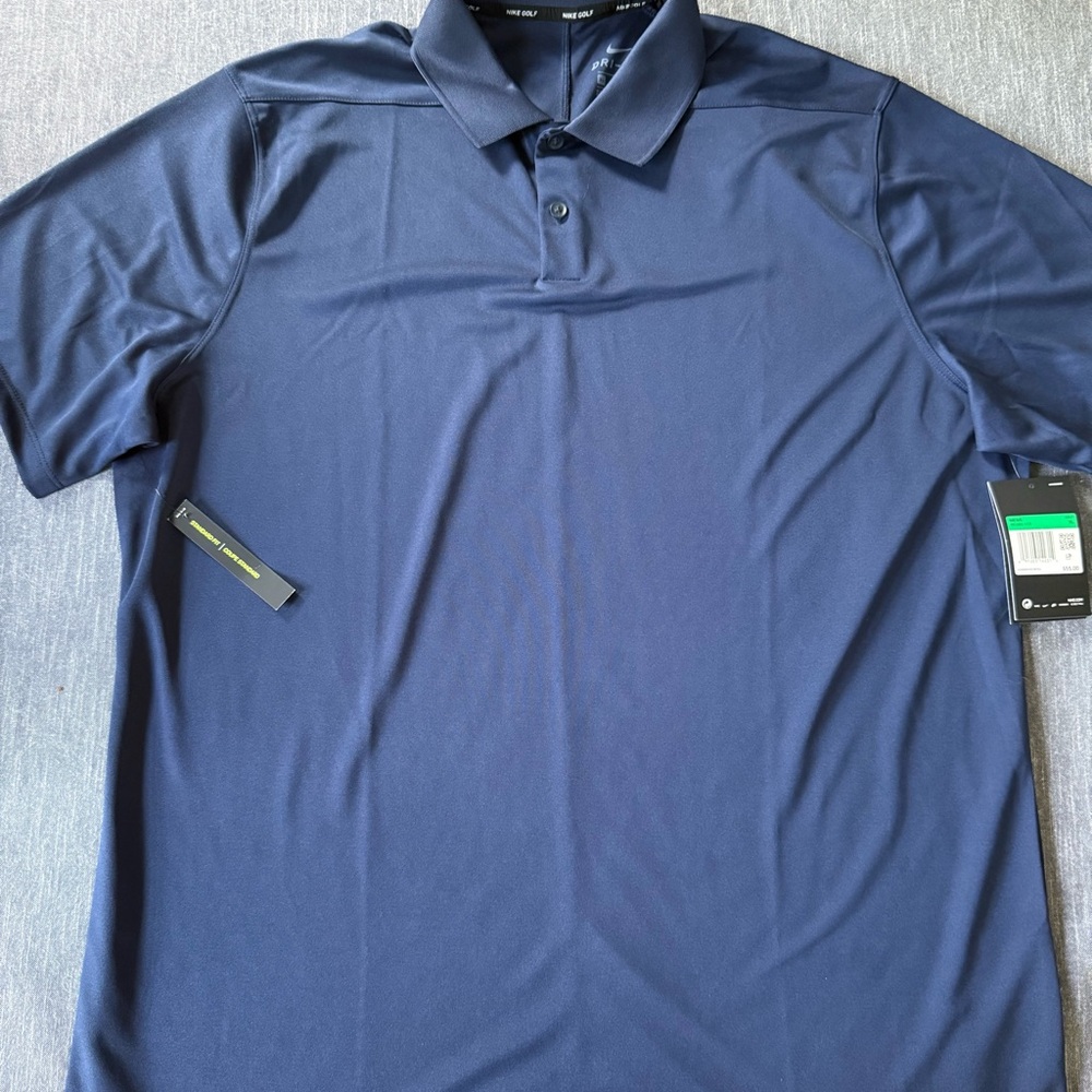 Nike Blue Polo Shirt Classic Design - Navy - Brand new w/tags